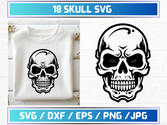 10 Skull SVG Files for Graphic Templates