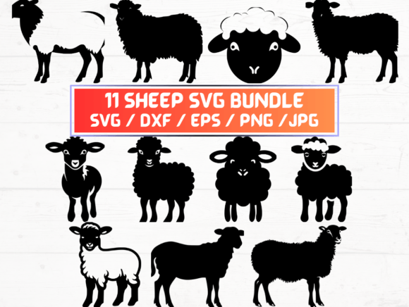 11 Sheep SVG Bundle: Graphics for Crafts & Local Branding