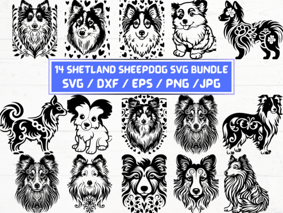 14 Shetland Sheepdog Svg File