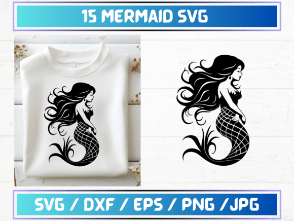 15 Mermaid SVG Files for Modern Graphics