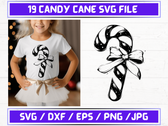 19 Candy Cane Graphics for Digital Selling