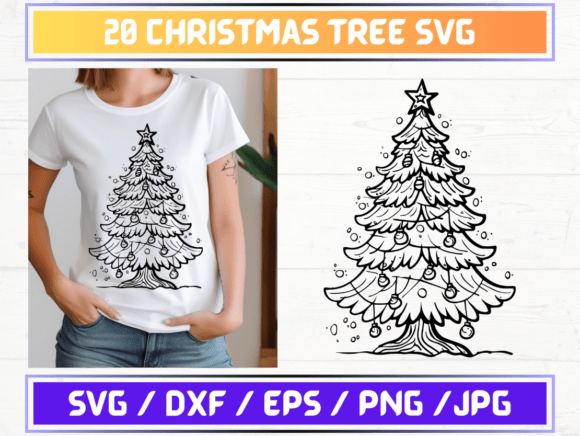 20 Christmas Tree SVG Bundle Graphics for Crafting
