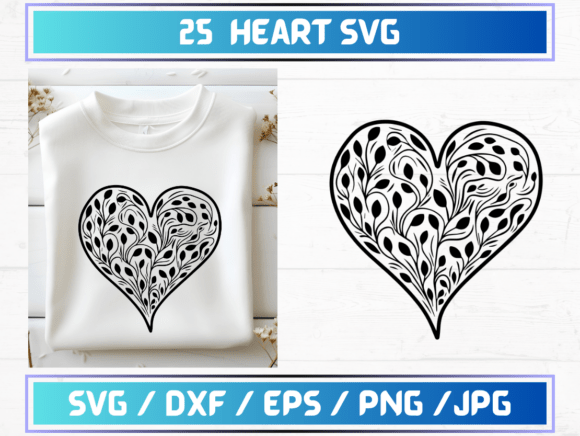 25 Heart SVGs for Graphic Templates