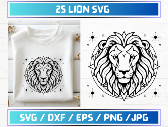 25 Lion SVG Files