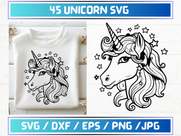 45 Unicorn SVG Files