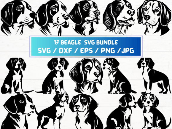 Beagle Graphics for Crafts and Branding