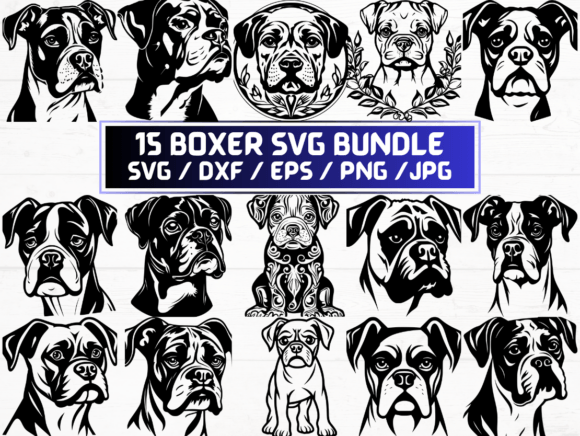 Boxer SVG Bundle: Graphics for Crafts Done Right