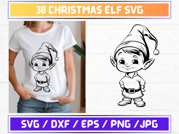 Christmas Elf SVG: A Graphic Template for Seasonal Branding