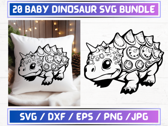 Christmas Svg, Baby Dinosaur Svg Graphics