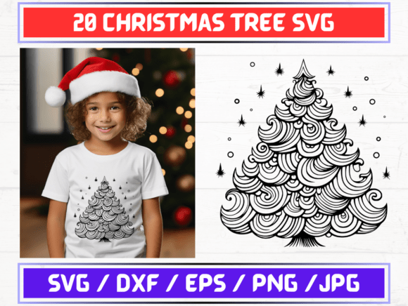 Christmas Tree SVG for Holiday Embroidery