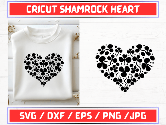Cricut Shamrock Heart SVG for Graphics and Crafts