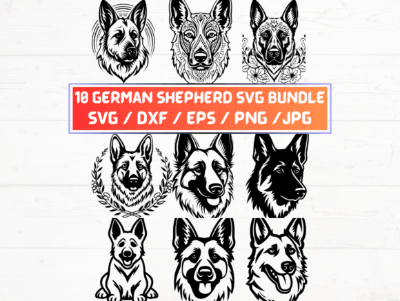 German Shepherd Svg File: A Versatile Graphic for Crafts and Digital Products
