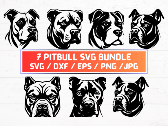 Pitbull Dog SVG for Crafts & Graphics