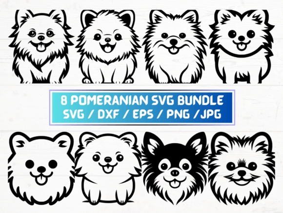 Pomeranian Graphics for Crafts