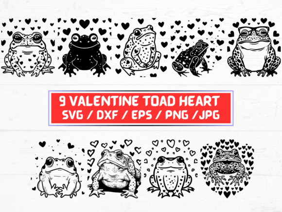 Valentine Toad Heart SVG